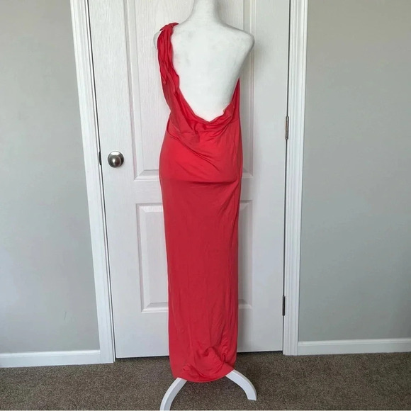 NWOT Free People Beach Coral One Shoulder Tie Swim Cover-up Size Large - Picture 7 of 10